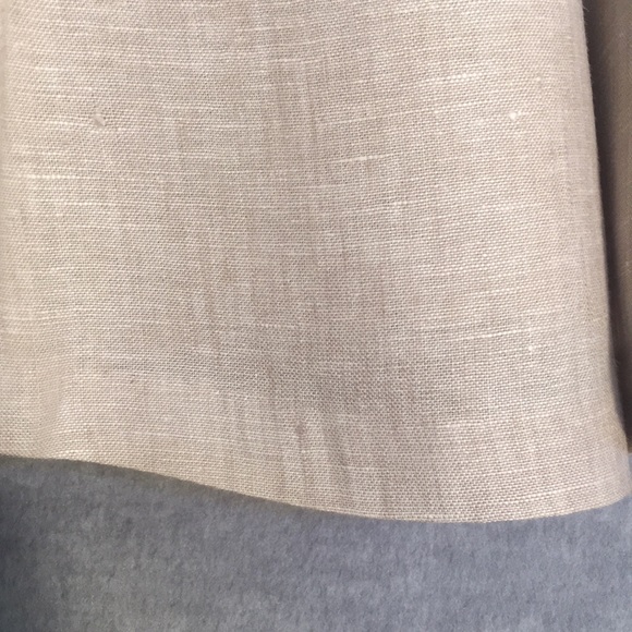 KATHRINE BARCLAY 100% Natural Linen Fully Lined 10 Gore Skater Skirt Side Zipper - Picture 5 of 15